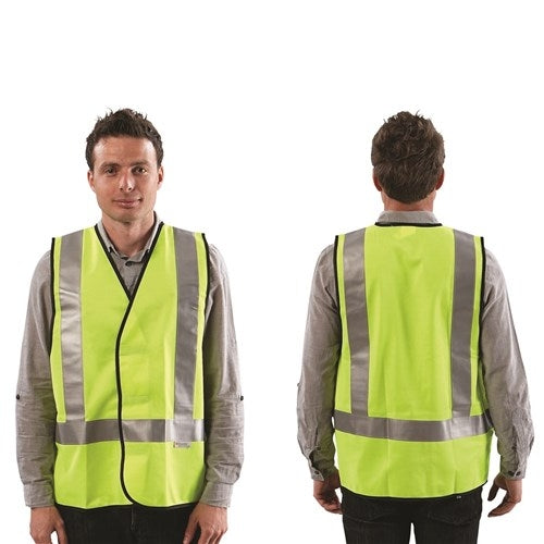 ProChoice® Fluro YELLOW Safety Vest H Back pattern Reflective Tape